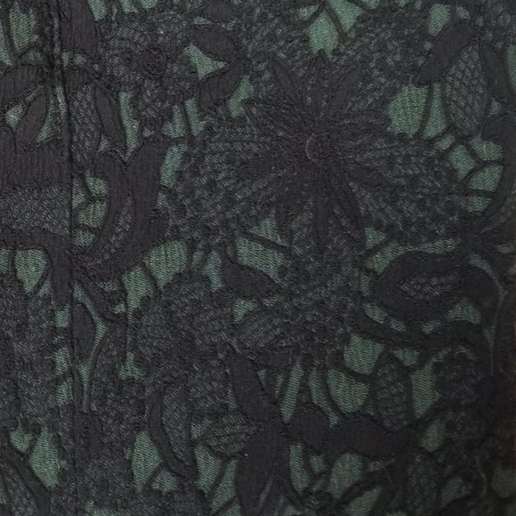 7 Mankind Lace Denim Jean Stretch Skinny Pant Bottom 25 Black Green Gothic Punk - Picture 2 of 8